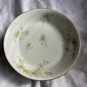 Vintage Limoges set of 6 Elegant Floral Porcelain salad Plate